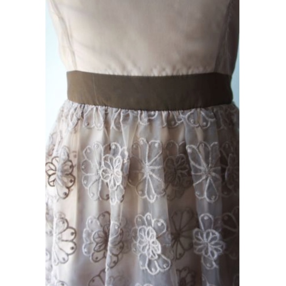 ModCloth Ryu cocoa brown, beige floral patch dress - Picture 5 of 5